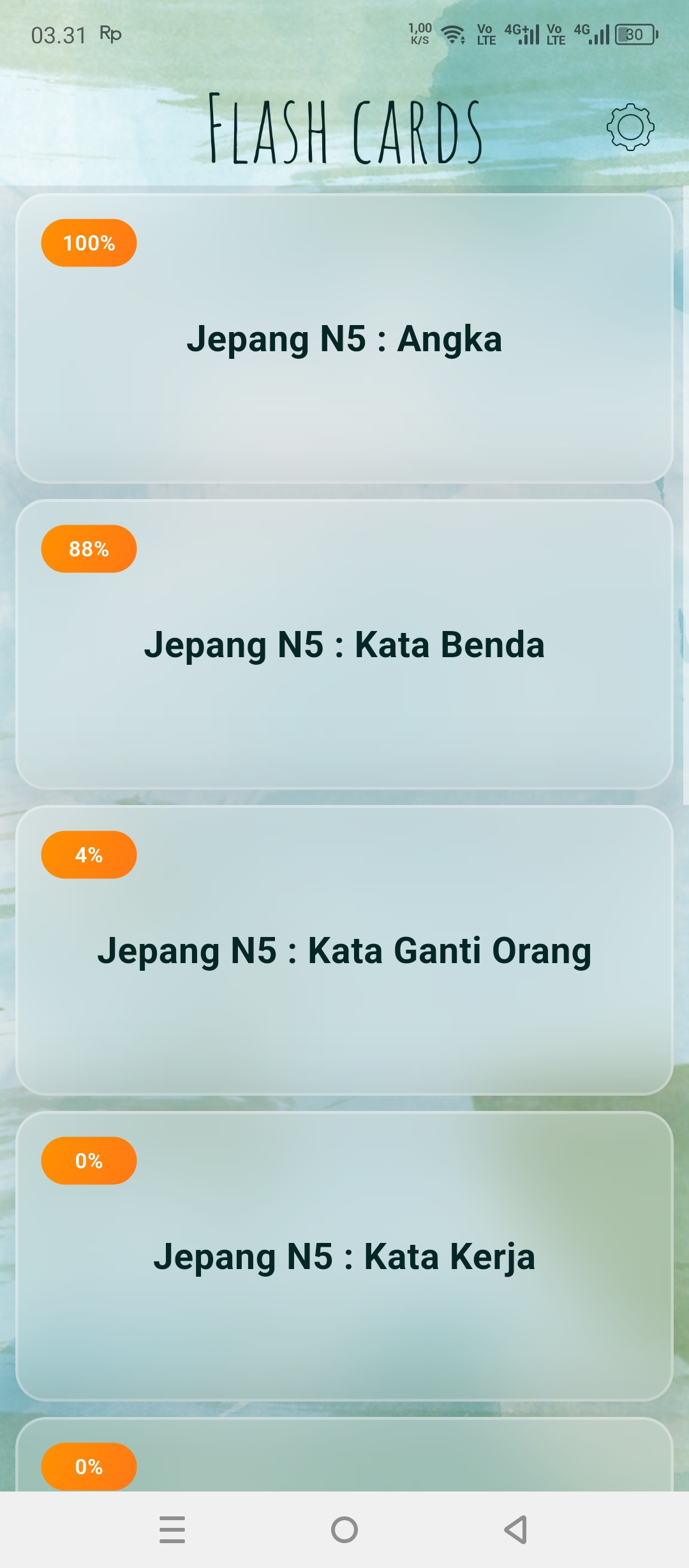 Tampilan Main Menu
